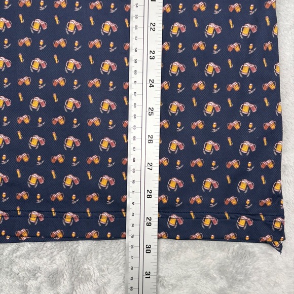 Straight Down Golf Polo Performance Beer Mug Print Mens Large Short Sleeve - Picture 11 of 13